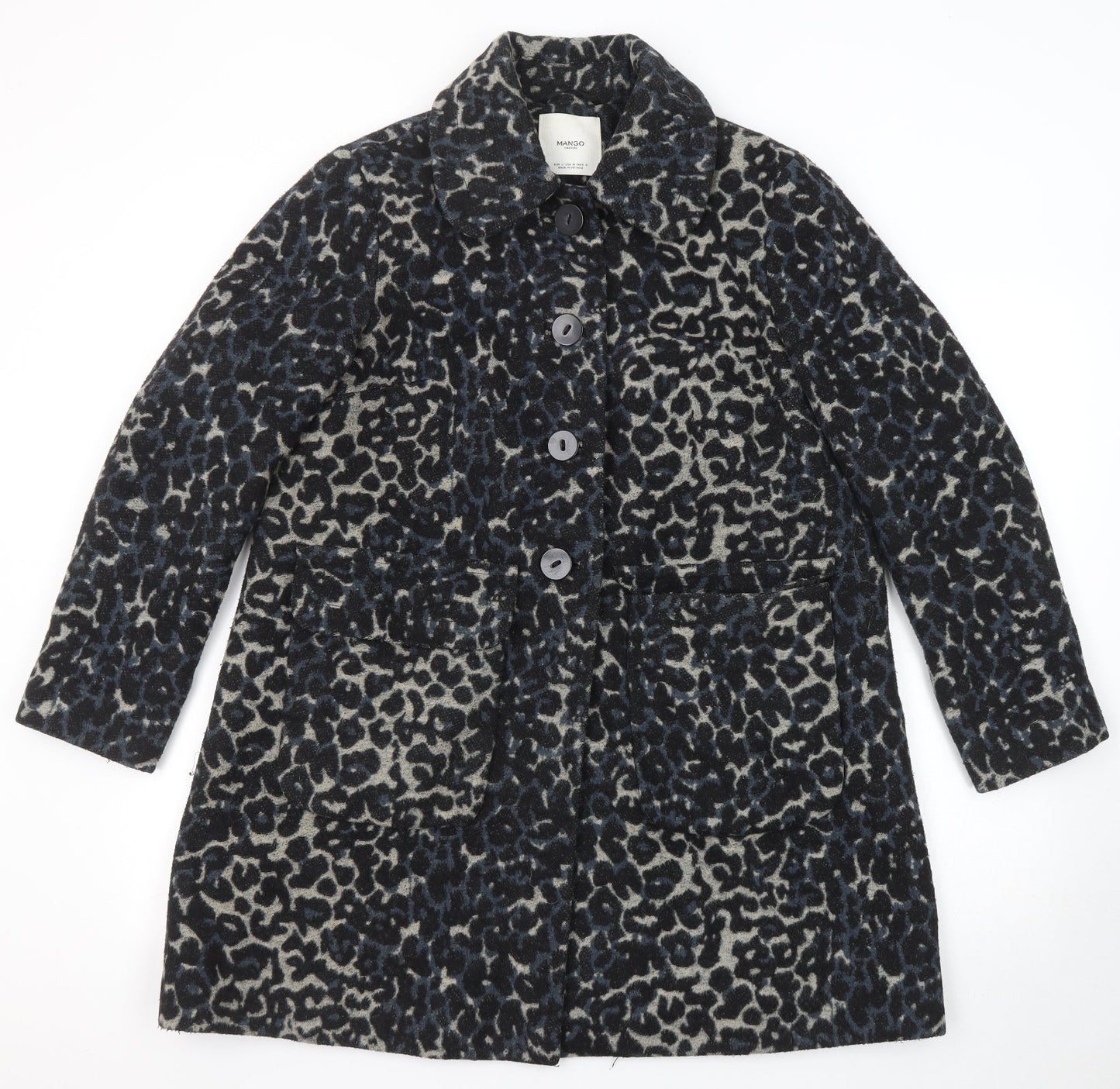 Womens UK Size L Mango Multicoloured Pea Coat