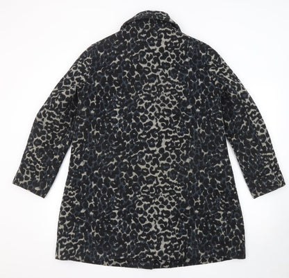 Womens UK Size L Mango Multicoloured Pea Coat