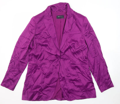 Womens UK Size 12 Marks and Spencer Regular Purple Suit Jacket