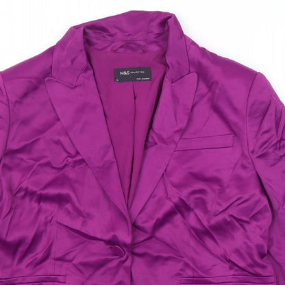 Womens UK Size 12 Marks and Spencer Regular Purple Suit Jacket