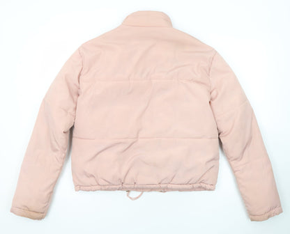Womens UK Size 8 New Look Pink Puffer Jacket