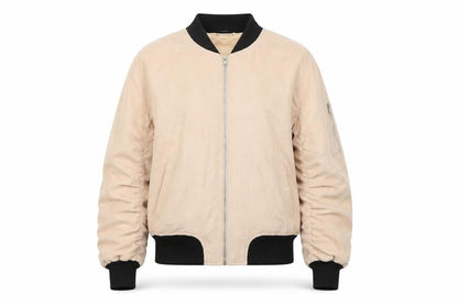Womens UK Size 10 PRETTYLITTLETHING Beige Bomber Jacket