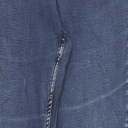 Debenhams Womens Blue Cotton Straight Jeans Size 14 Regular Zip