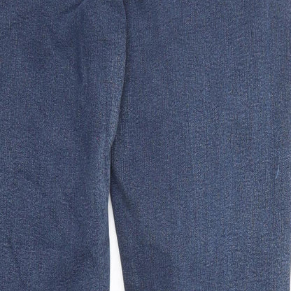 Debenhams Womens Blue Cotton Straight Jeans Size 14 Regular Zip