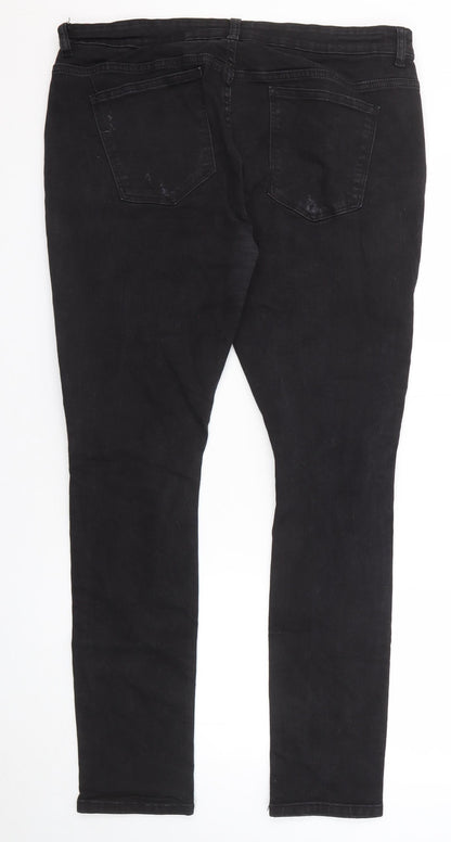 Denim & Co. Mens Black Cotton Skinny Jeans Size 38 in L32 in Regular Zip