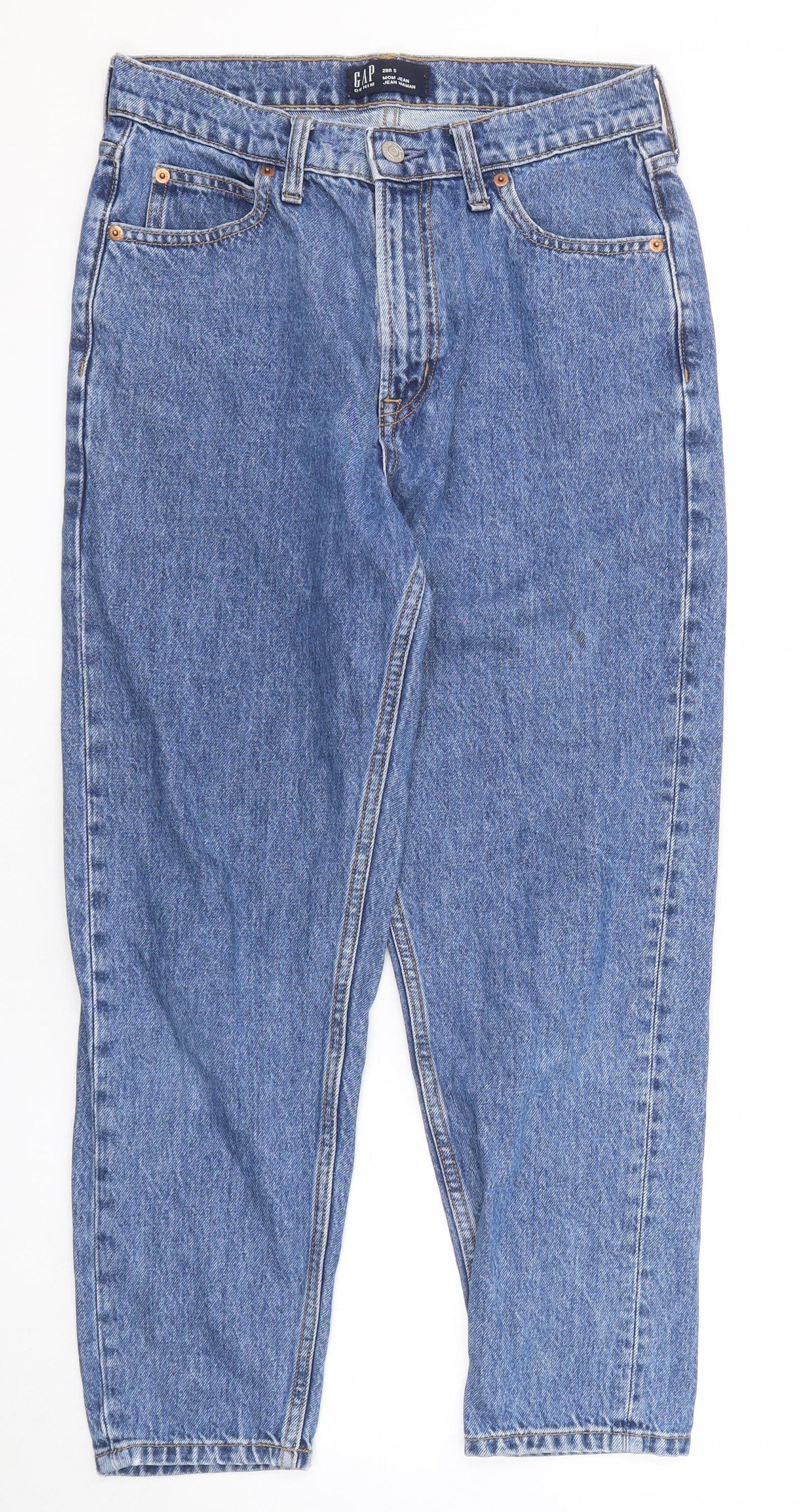 Gap Mens Blue Cotton Tapered Jeans Size 28 in Regular Zip