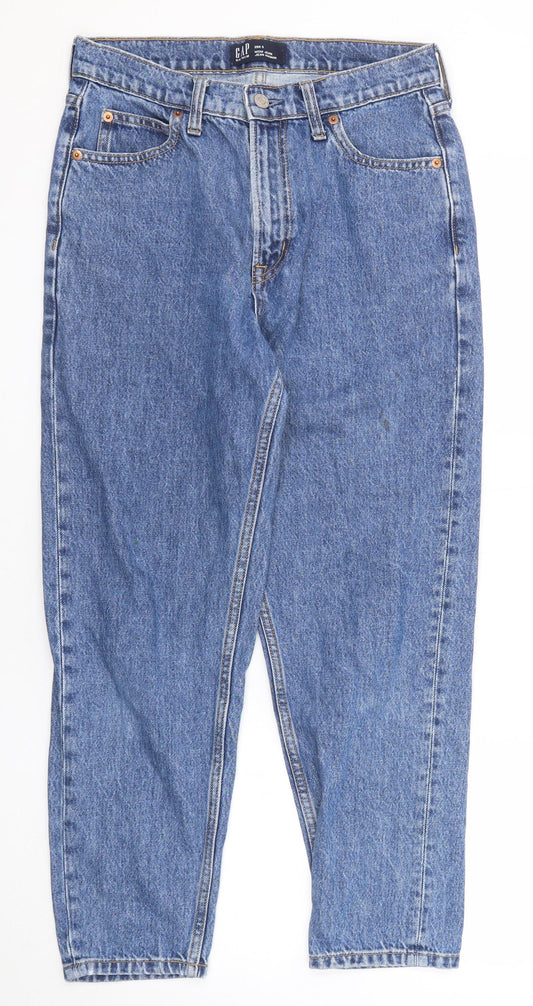 Gap Mens Blue Cotton Tapered Jeans Size 28 in Regular Zip