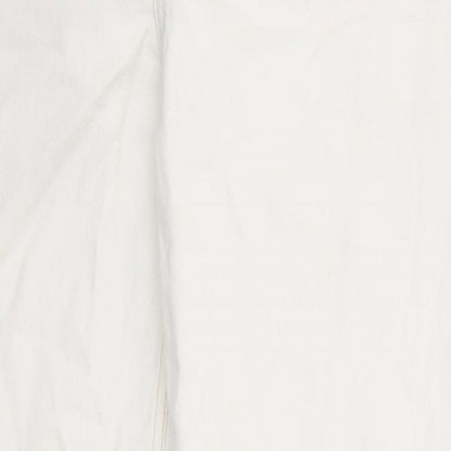 Topshop Womens White Cotton Straight Jeans Size 26 in L32 in Regular Zip