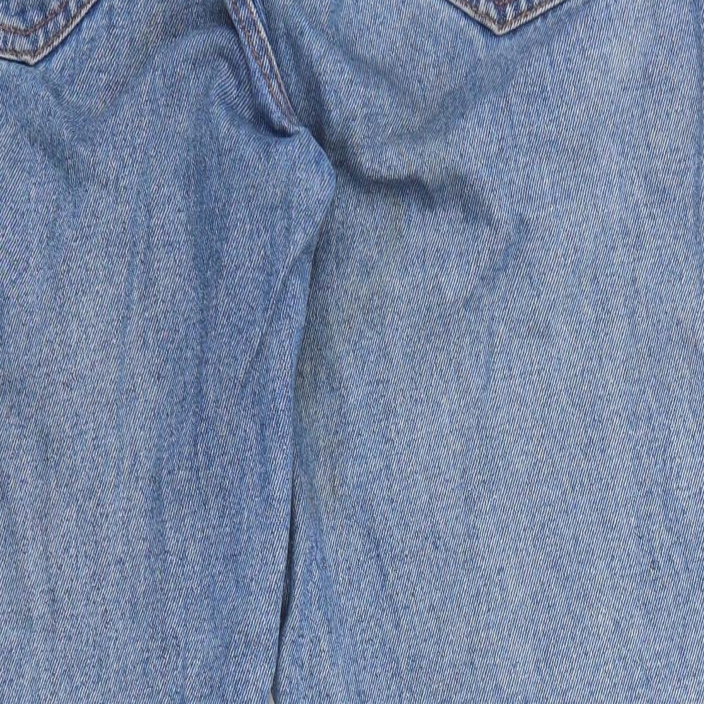 Cotton Traders Mens Blue Cotton Straight Jeans Size 34 in Regular Zip