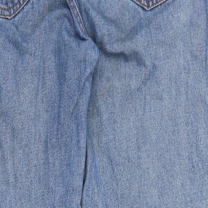 Cotton Traders Mens Blue Cotton Straight Jeans Size 34 in Regular Zip