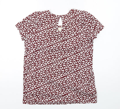 Womens UK Size 10 New Look Red Basic T-Shirt