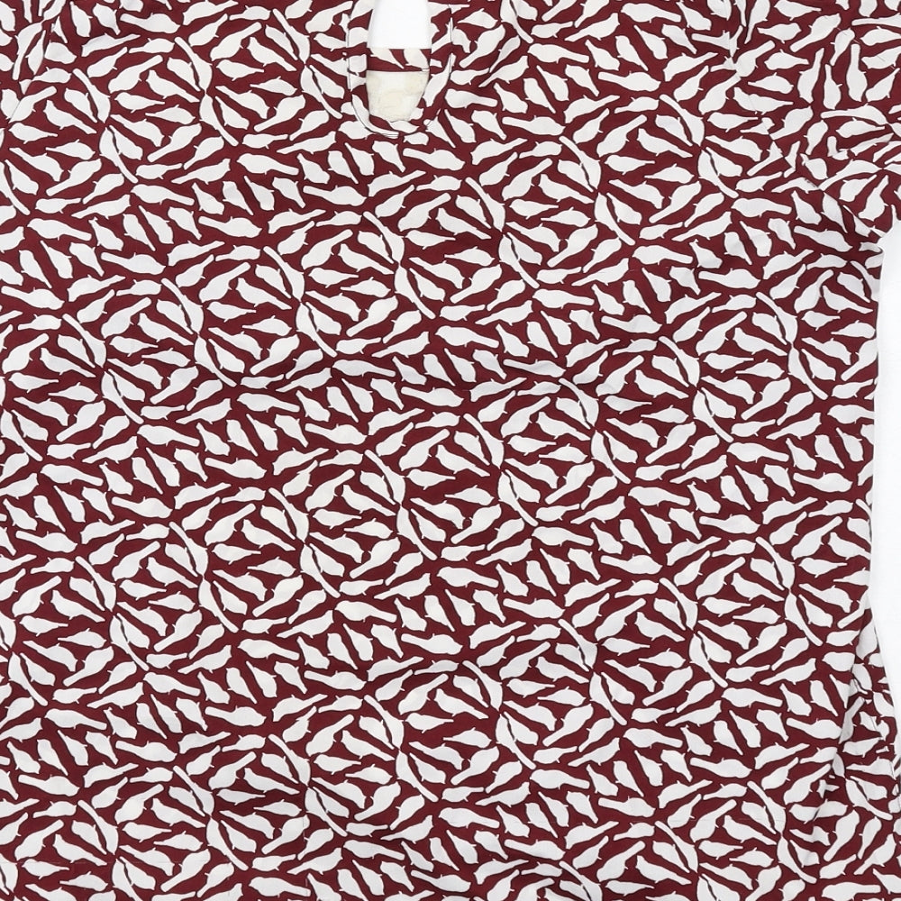 Womens UK Size 10 New Look Red Basic T-Shirt