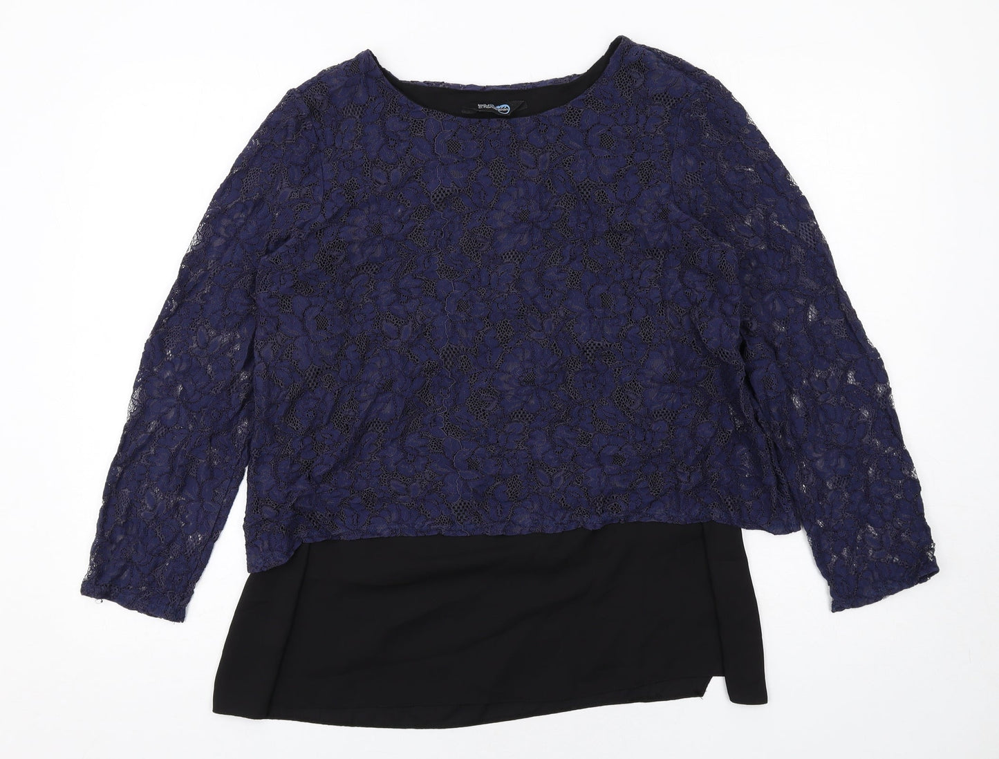 Womens UK Size 16 Blue Chameleon Blue Basic Blouse