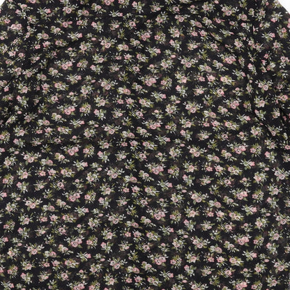 Womens UK Size 8 H&M Black Basic Button-Up