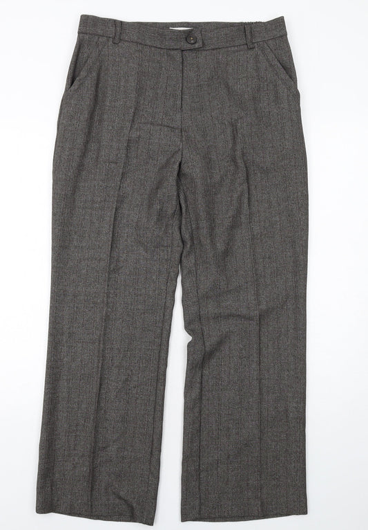 Womens UK Size 16 Anna Rose Regular Fit Dress Pants Grey Trousers