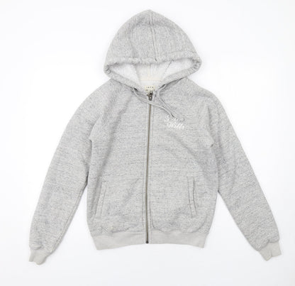 Womens UK Size 6 Jack Wills Grey Full Zip Hoodie