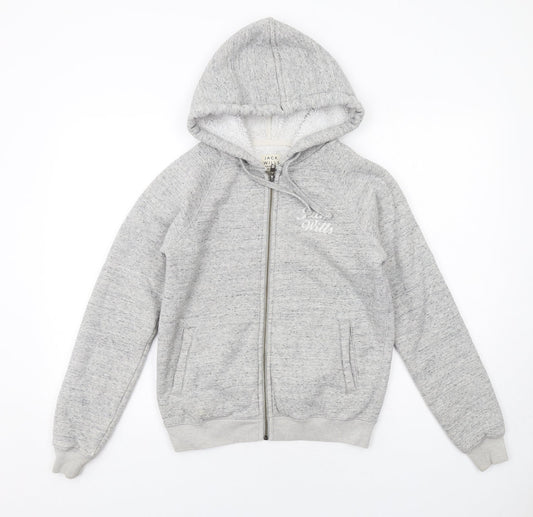 Womens UK Size 6 Jack Wills Grey Full Zip Hoodie