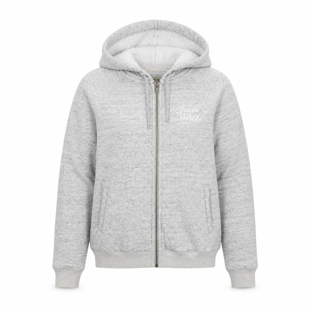 Womens UK Size 6 Jack Wills Grey Full Zip Hoodie