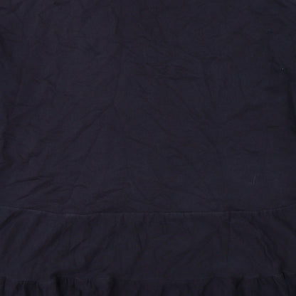 River Island Womens Blue Cotton Trapeze & Swing Size L Boat Neck Pullover