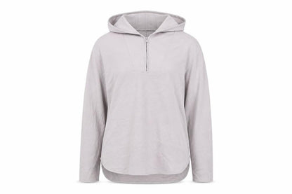 Very Womens Grey Viscose Pullover Hoodie Size S Zip