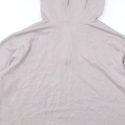 Very Womens Grey Viscose Pullover Hoodie Size S Zip