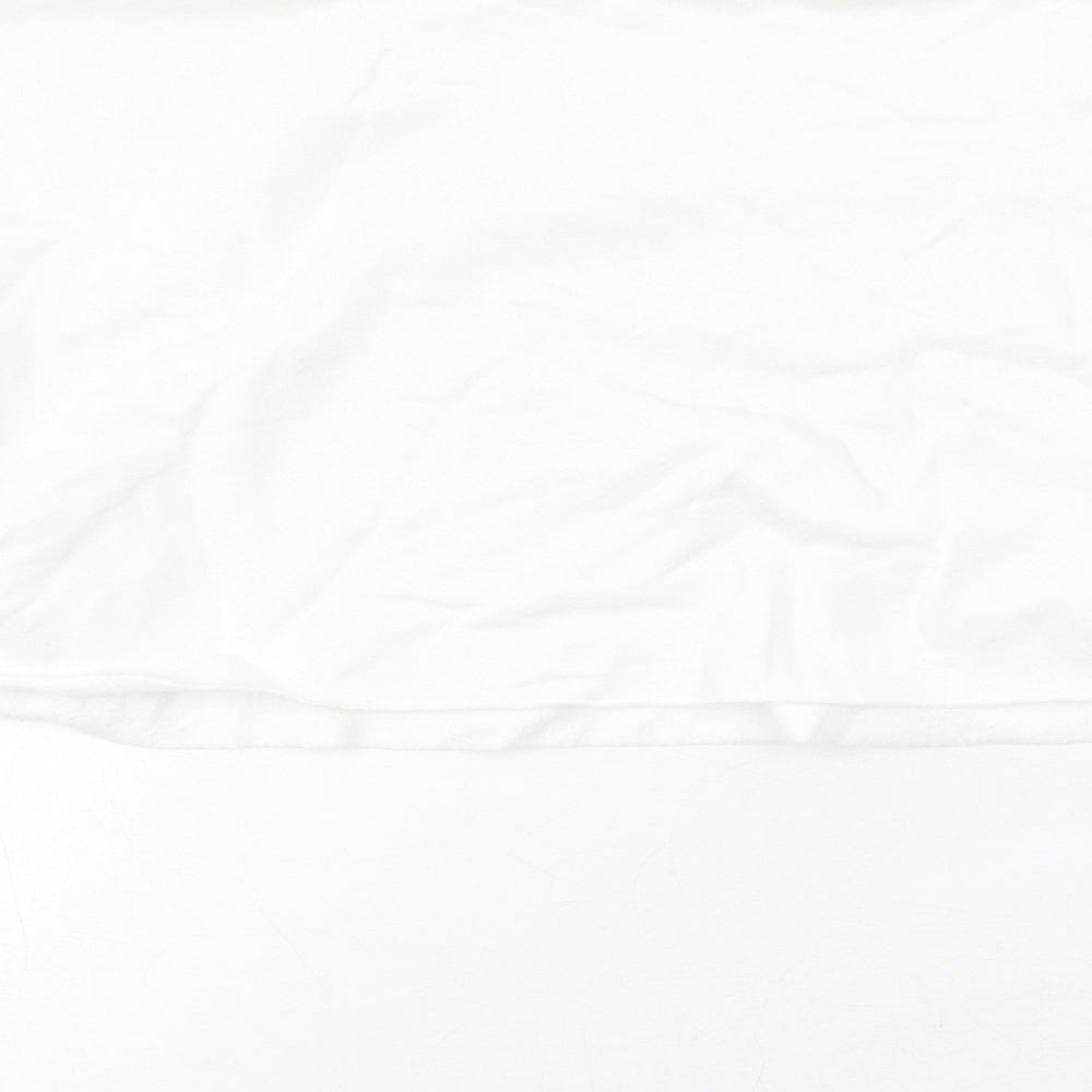 H&M Womens White Cotton Pullover Sweatshirt Size M Pullover - Karma & Magic