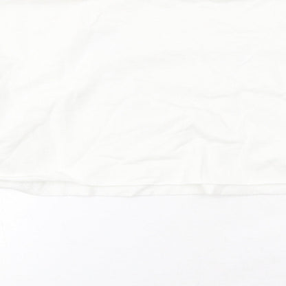 H&M Womens White Cotton Pullover Sweatshirt Size M Pullover - Karma & Magic