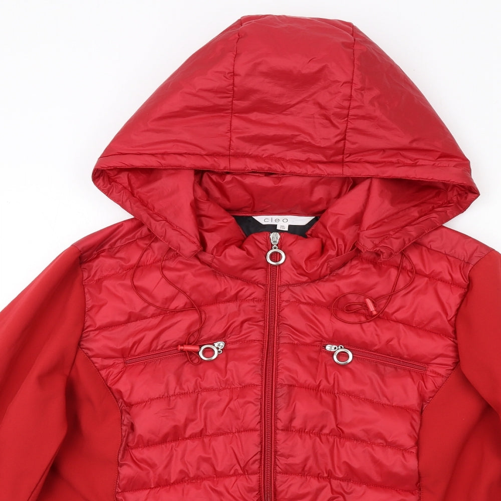 Cleo Womens Red Jacket Size 2XL Zip
