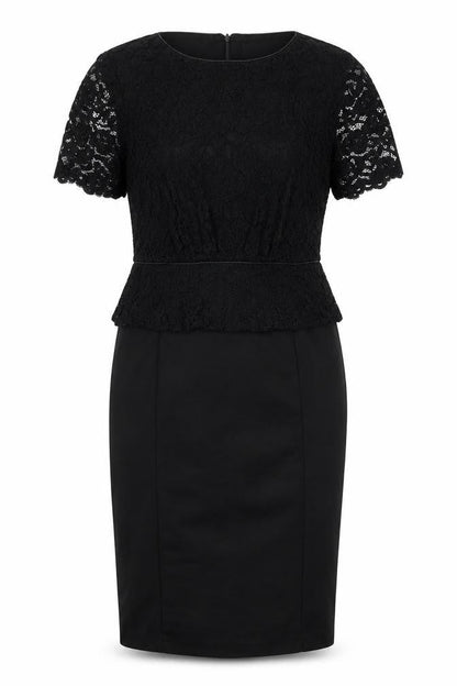 Phase Eight Womens Black Nylon Shift Size 10 Round Neck Zip