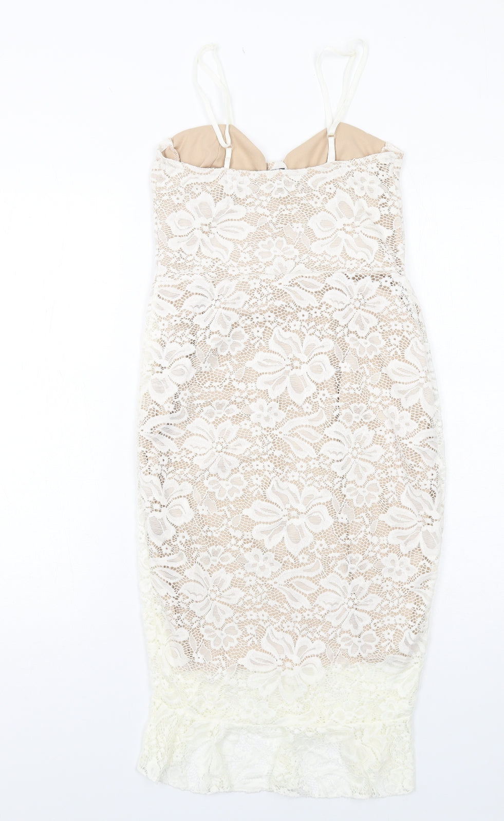 In the Style Womens White Polyester Shift Size 8 V-Neck Pullover