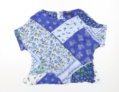 Womens UK Size 12 Marks and Spencer Blue Basic Blouse
