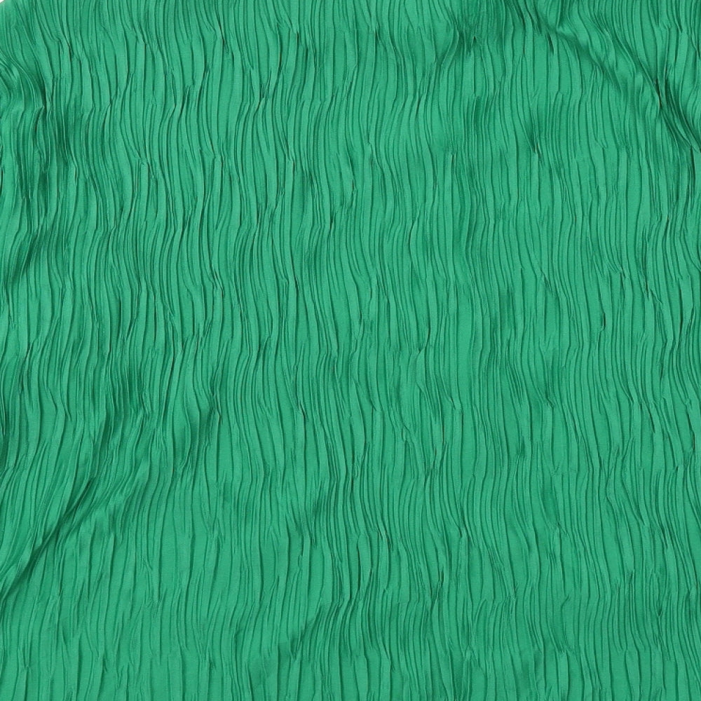 I SAW IT FIRST Womens Green Cotton Basic Button-Up Size 10 Collared