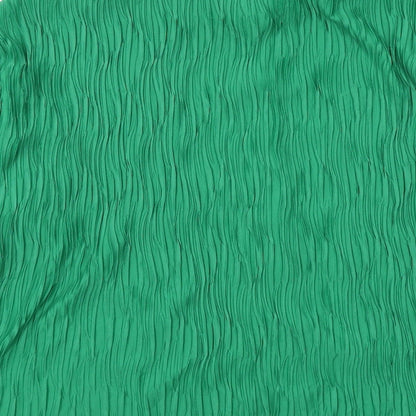 I SAW IT FIRST Womens Green Cotton Basic Button-Up Size 10 Collared