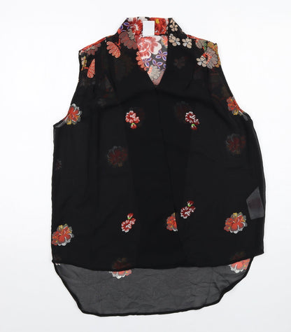 Womens UK Size M VERO MODA Black Basic Tank