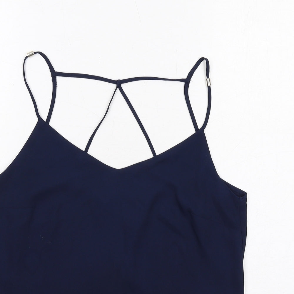 Womens UK Size 10 Lipsy Blue Basic Tank