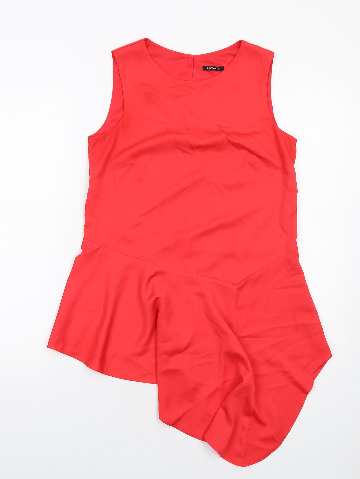 Womens UK Size 10 Roman Red Basic Tank