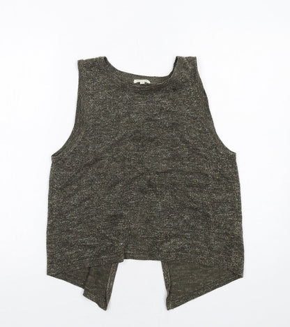 Womens UK Size 8 River Island Green Basic Tank