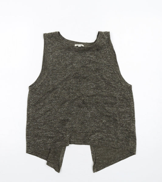 Womens UK Size 8 River Island Green Basic Tank