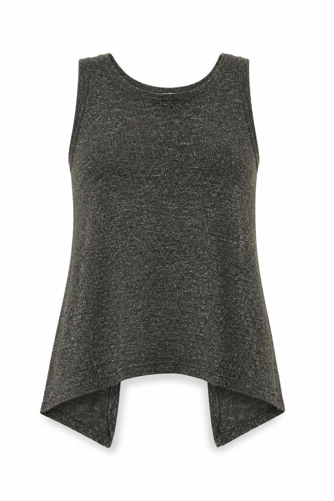 Womens UK Size 8 River Island Green Basic Tank