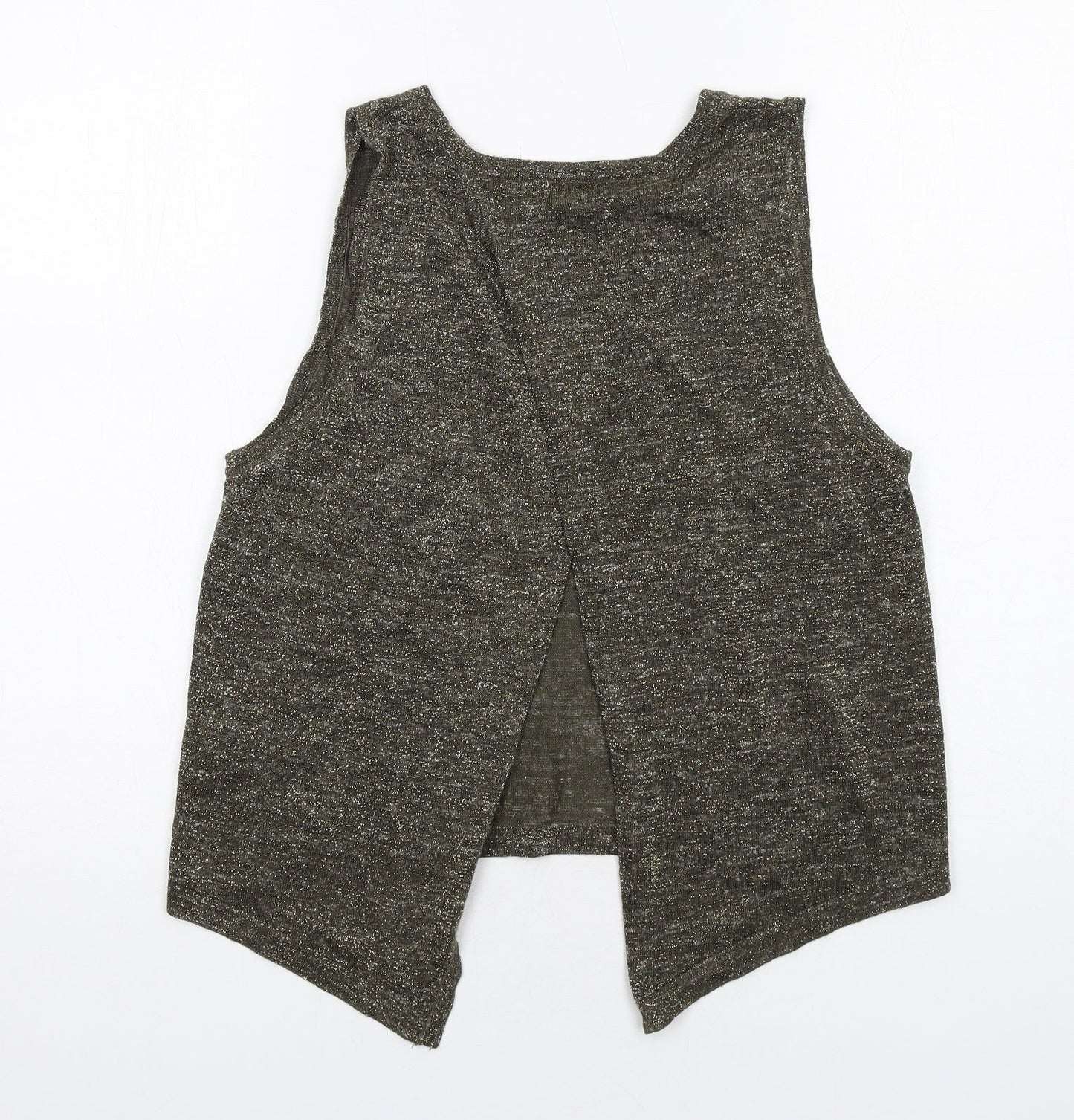 Womens UK Size 8 River Island Green Basic Tank