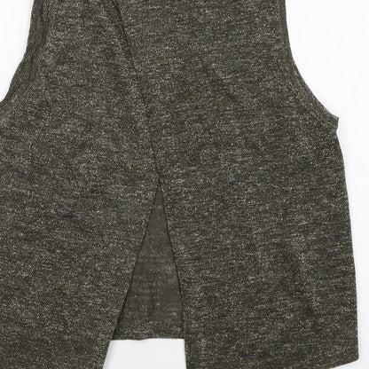 Womens UK Size 8 River Island Green Basic Tank