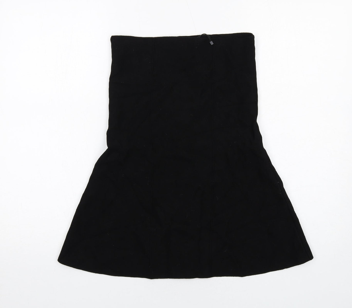Zara Womens Black Viscose Mini Size L Off the Shoulder Pullover