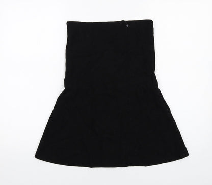 Zara Womens Black Viscose Mini Size L Off the Shoulder Pullover