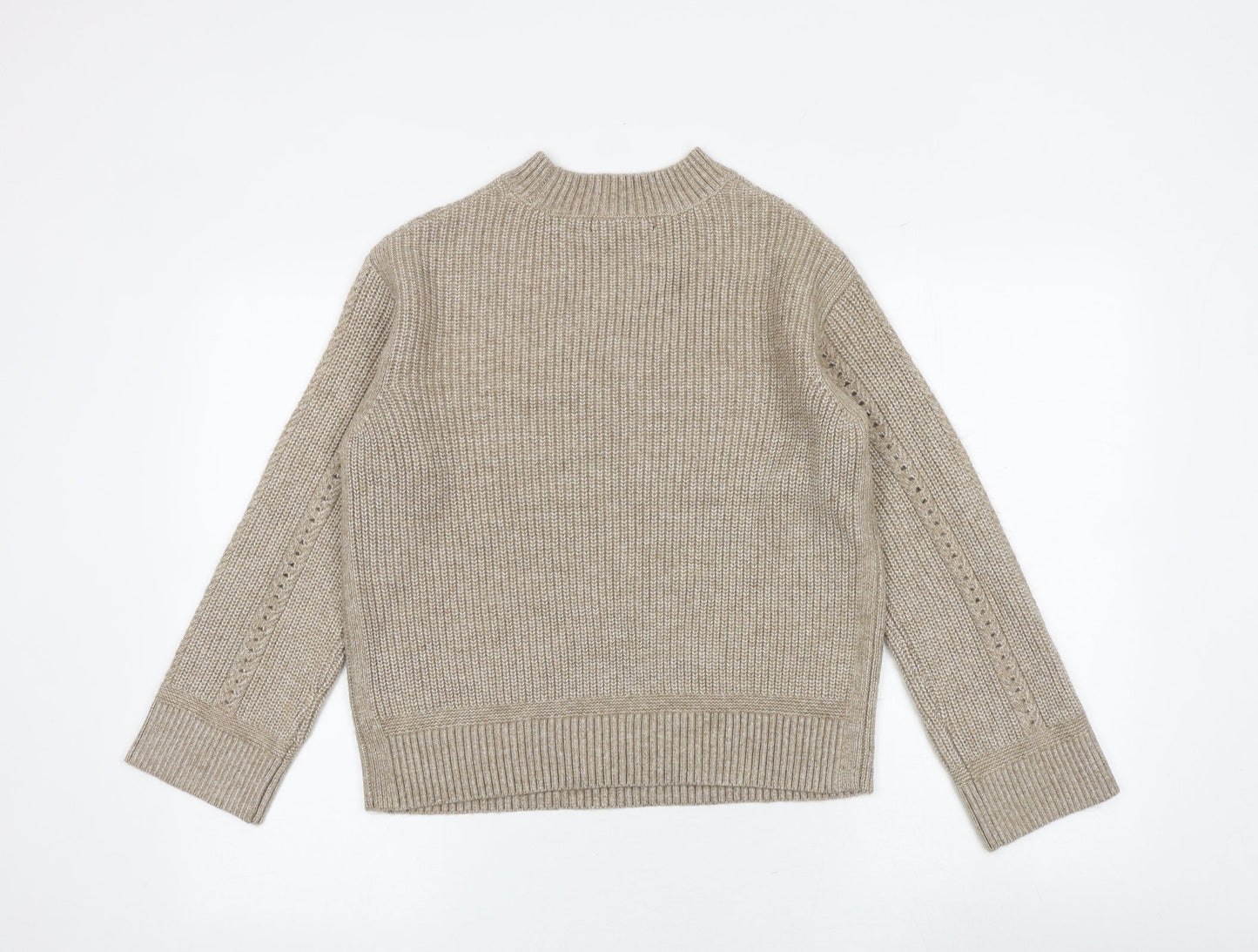 Womens UK Size S Marks and Spencer Beige Pullover Jumper