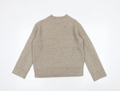 Womens UK Size S Marks and Spencer Beige Pullover Jumper