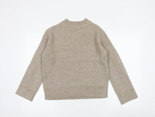 Womens UK Size S Marks and Spencer Beige Pullover Jumper