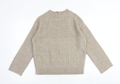 Womens UK Size S Marks and Spencer Brown Pullover Jumper