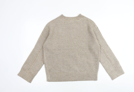 Womens UK Size S Marks and Spencer Brown Pullover Jumper