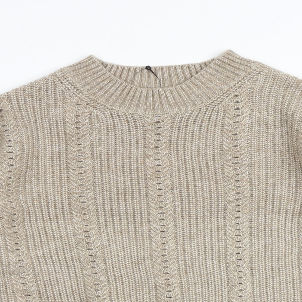 Womens UK Size S Marks and Spencer Brown Pullover Jumper