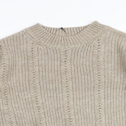 Womens UK Size S Marks and Spencer Brown Pullover Jumper